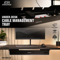 ERGONOZ UDAC-02 under-desk cable management tray, easy to open, 5 kg capacity