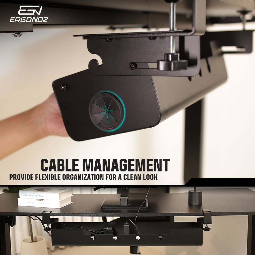 ERGONOZ UDAC-02 cable management under the desk
