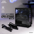 ERGONOZ UDAC-03 heavy-duty mobile CPU stand, max 25 kg, 2-wheel lock, adjustable width and length
