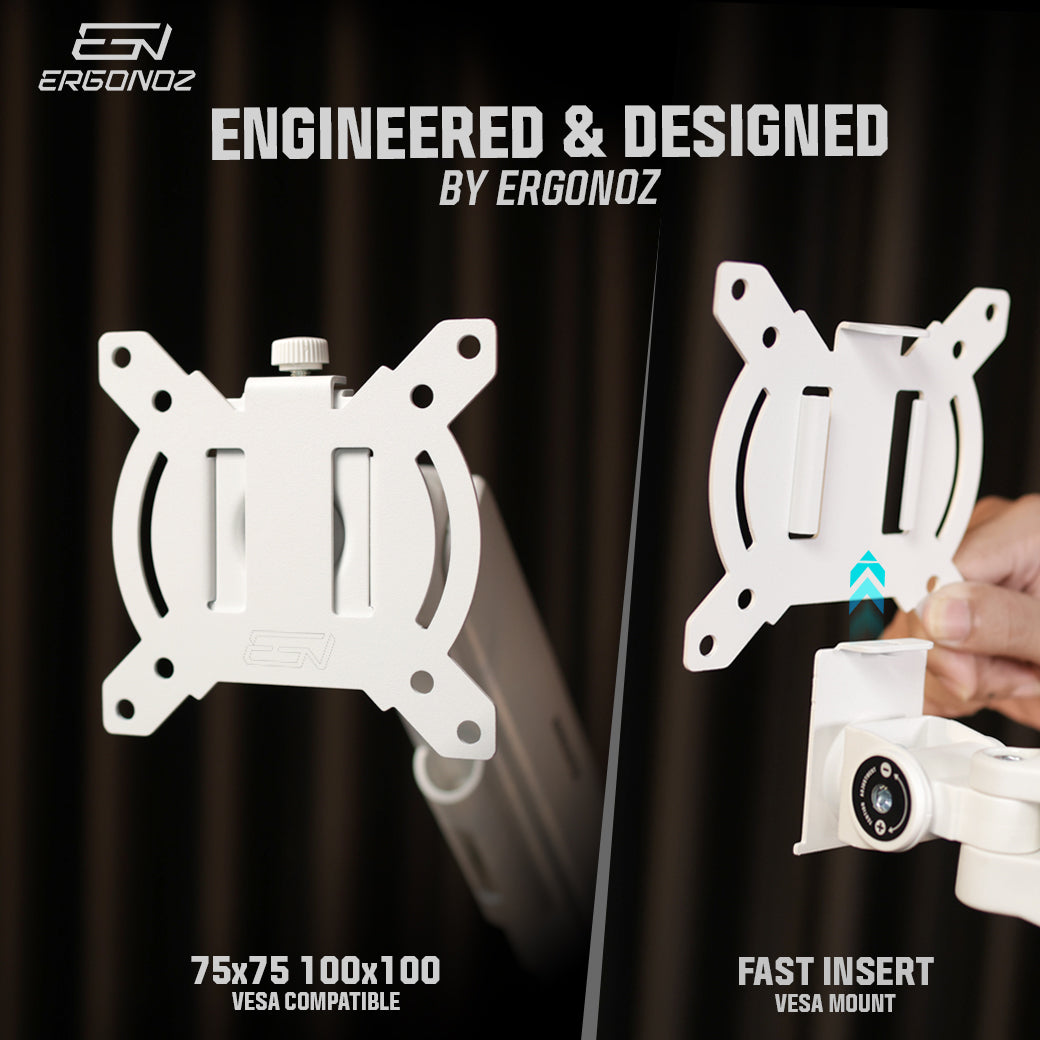 ERGONOZ ZIMPLEX VESA 75x75 100x100 Fast Insert mount