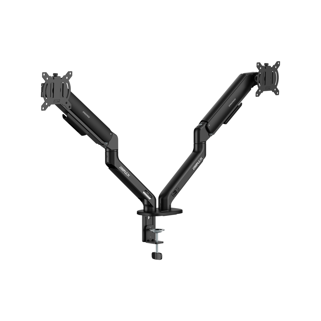 ERGONOZ ZIMPLEX Twin monitor arm, matte black