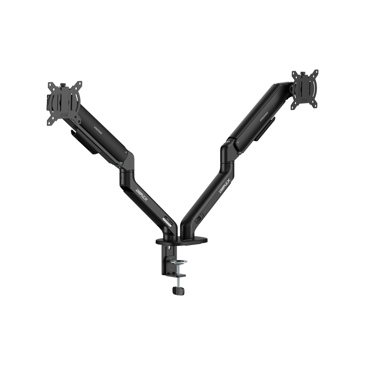 ERGONOZ ZIMPLEX Twin monitor arm, matte black