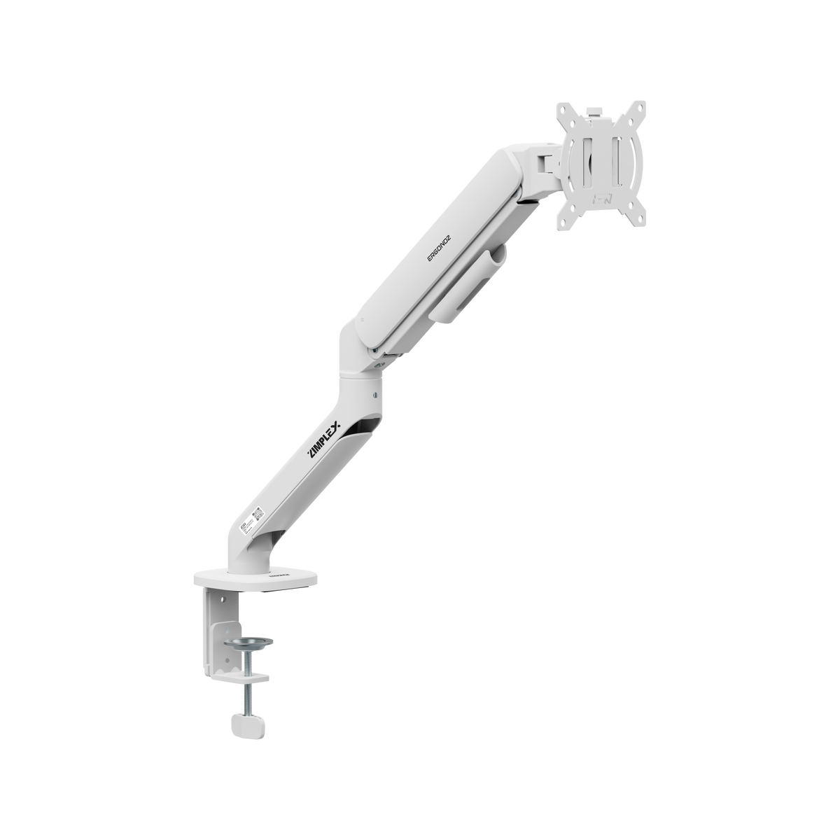 ERGONOZ ZIMPLEX Single monitor arm, matte white