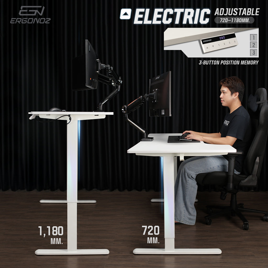 Electric adjustable 720-1180 mm with 3-button position memory