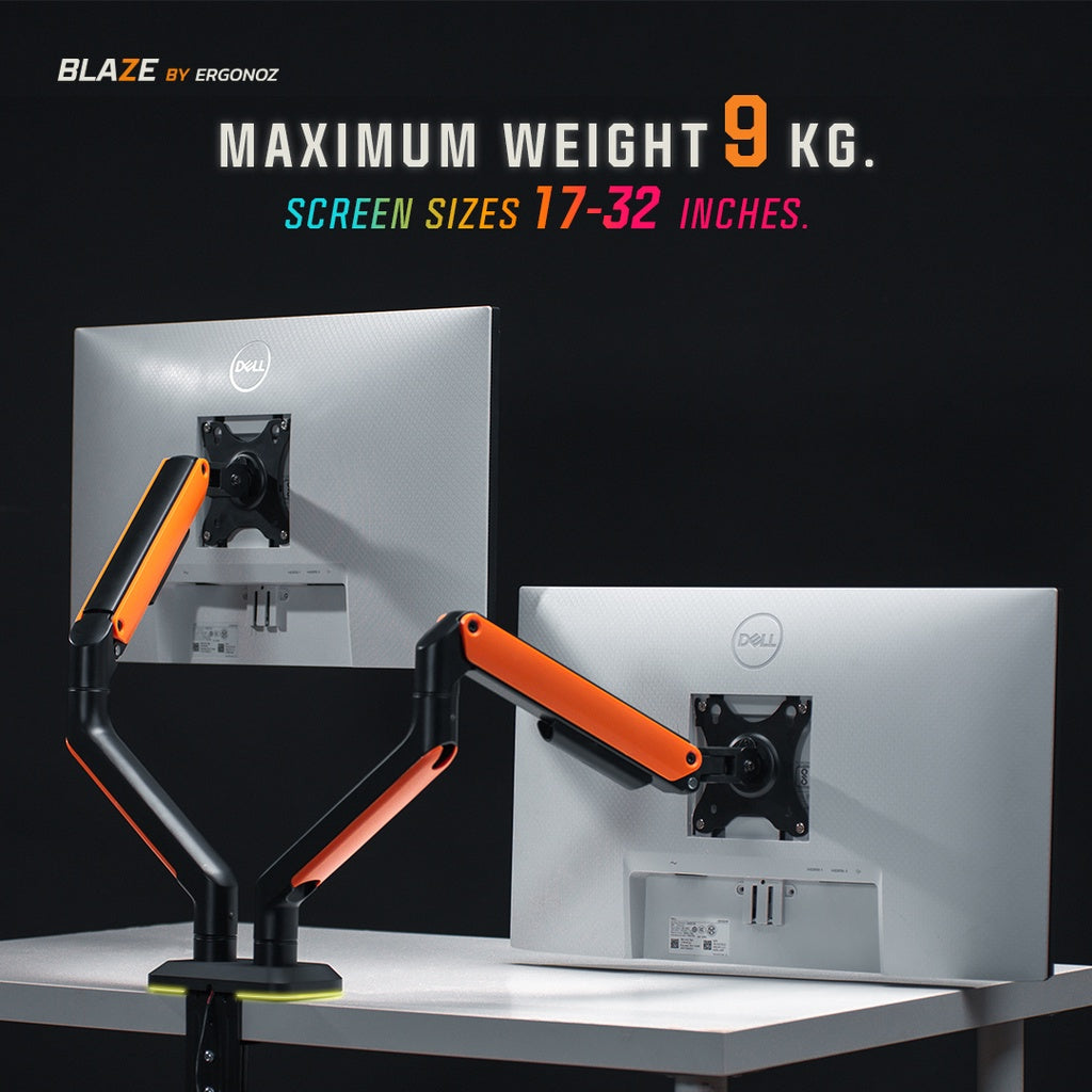 ERGONOZ BLAZE TWIN Monitor Arm