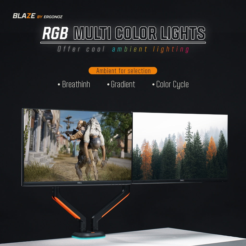 ERGONOZ BLAZE TWIN Monitor Arm