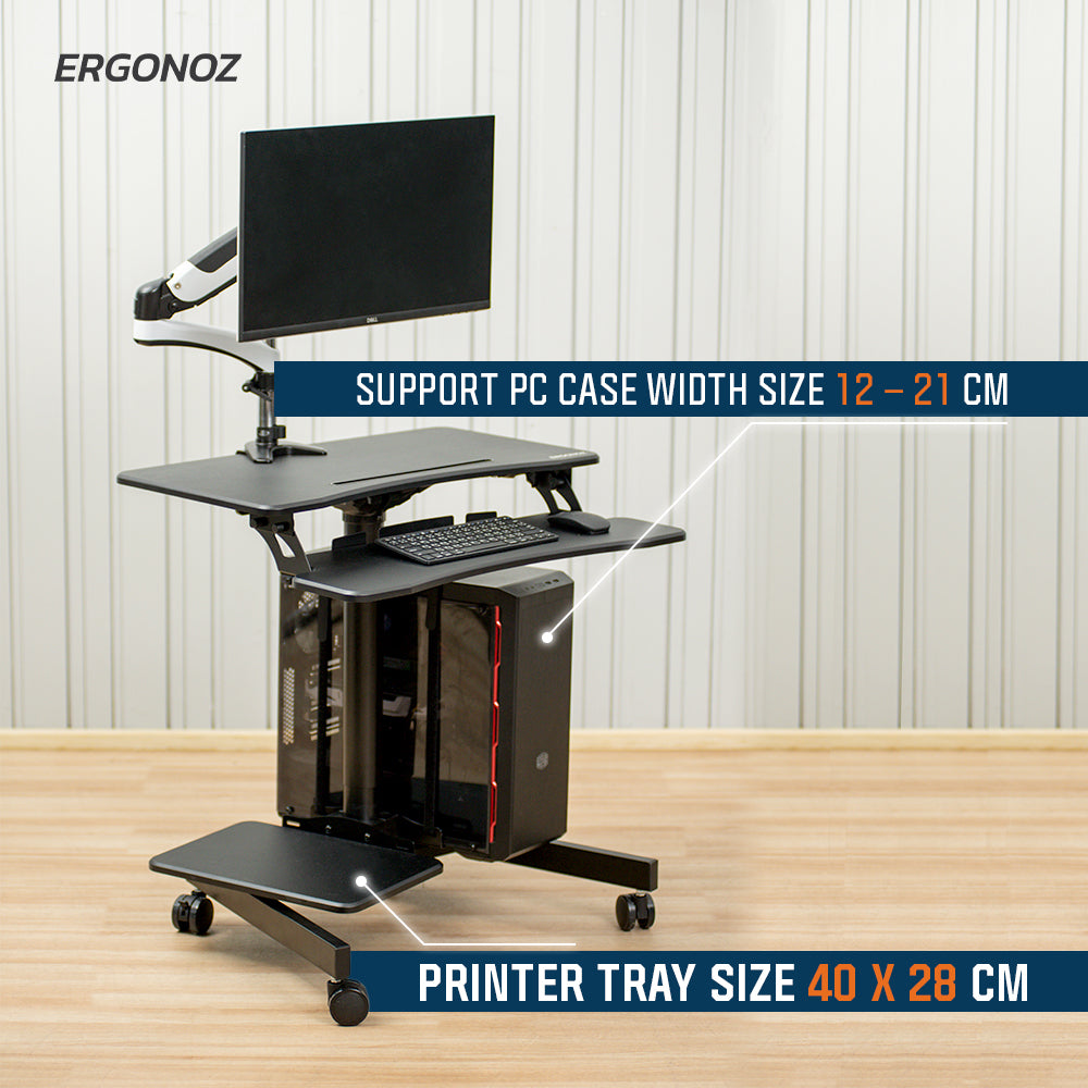 ERGONOZ Computer Cart Standing Desk