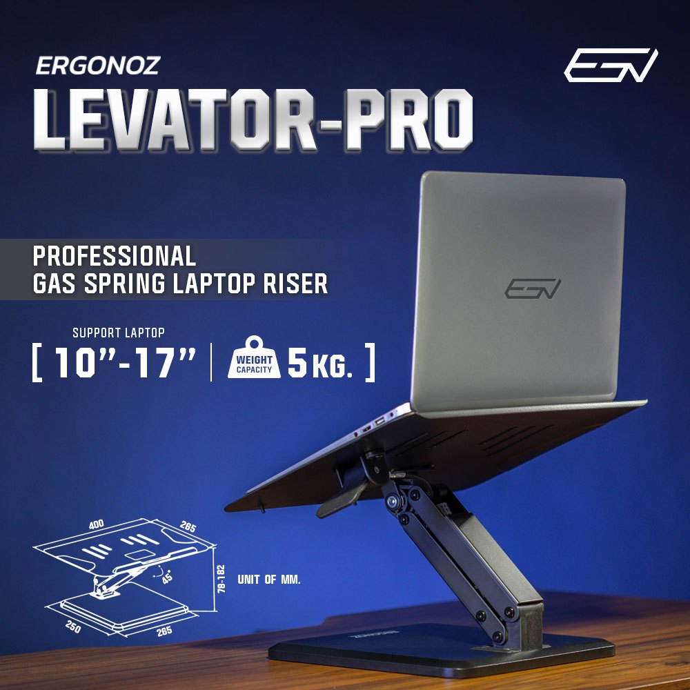 ERGONOZ LEVATOR PROFESSIONAL GAS SPRING LAPTOP RISER