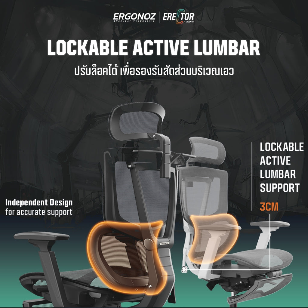 Ergonoz Erector Active Lumbar Ergonomic Chair