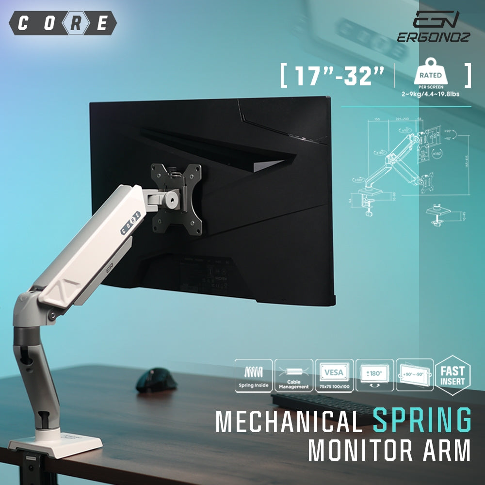 ERGONOZ Core Single Monitor Arm