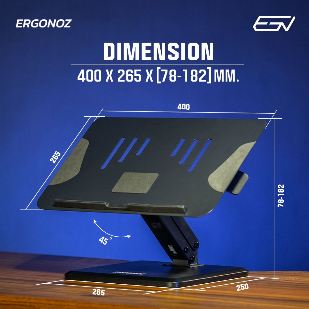 ERGONOZ LEVATOR PROFESSIONAL GAS SPRING LAPTOP RISER