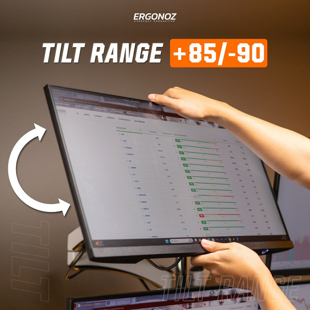 ERGONOZ Metalic D.I.Y. 4-Screen Monitor Stand (Quad Set)
