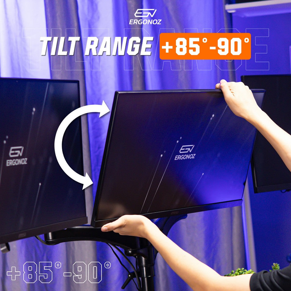Ergonoz Metalic Triple Extension Monitor Arm