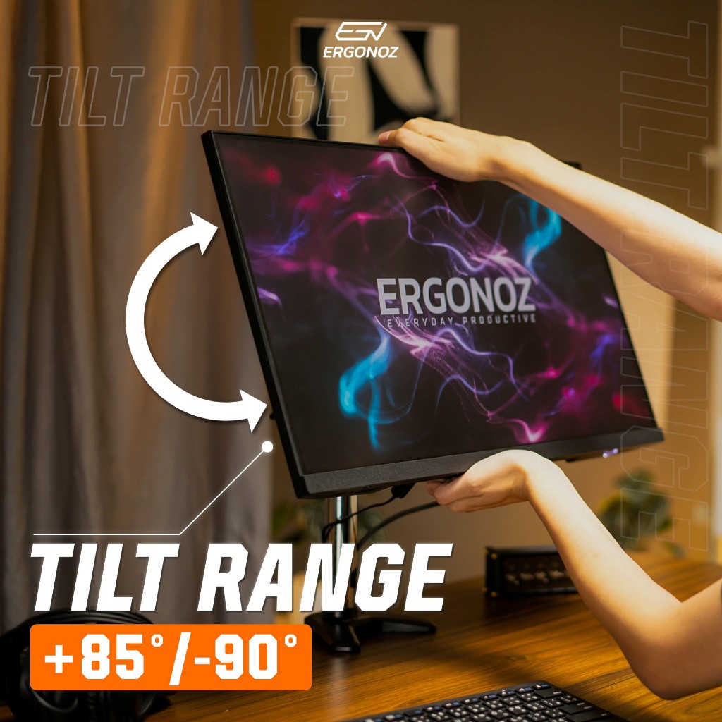 ERGONOZ Metalic Monitor Arm SET 07