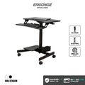 ERGONOZ Computer Cart Standing Desk Black