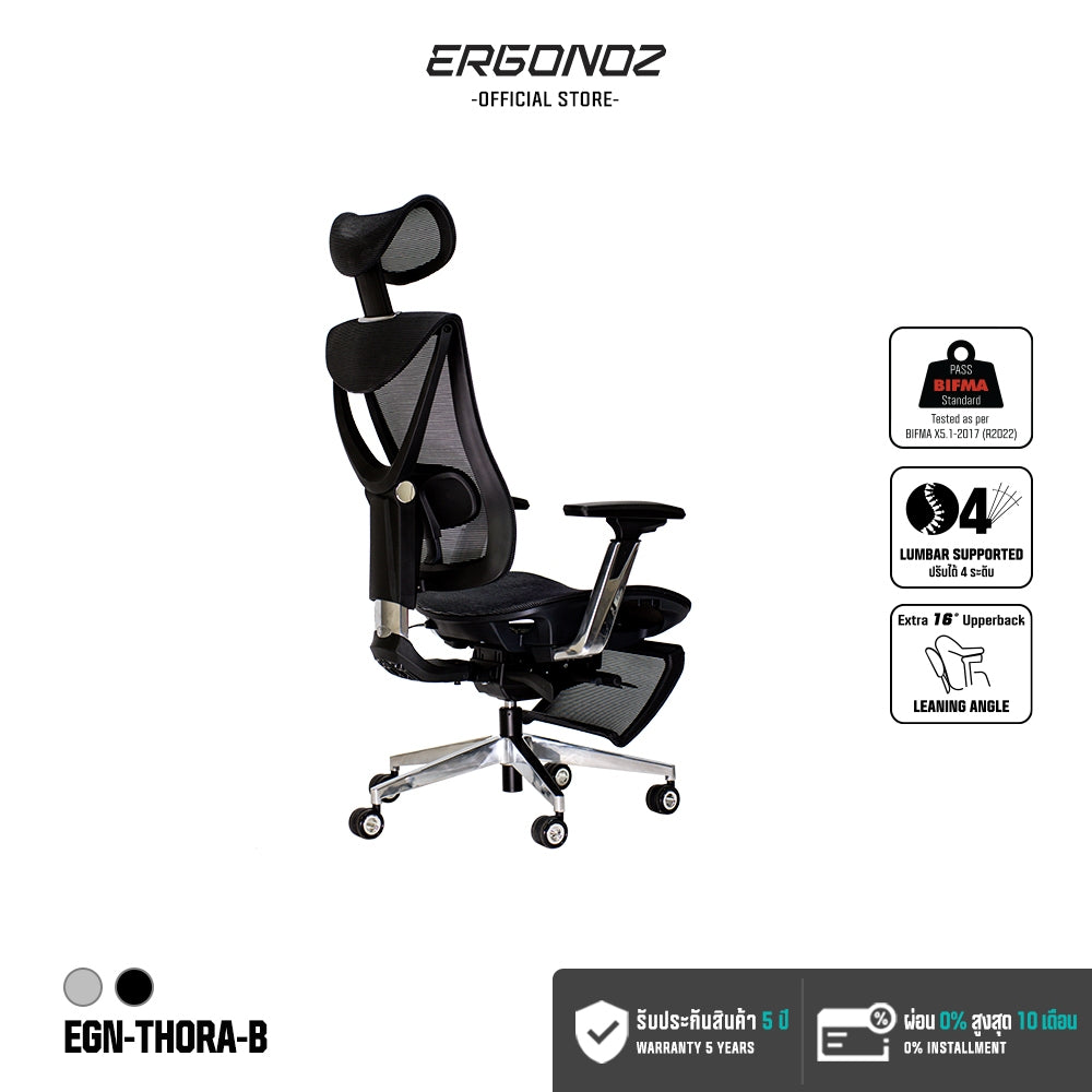 ERGONOZ Thora Professional Ergonomic Chair Black