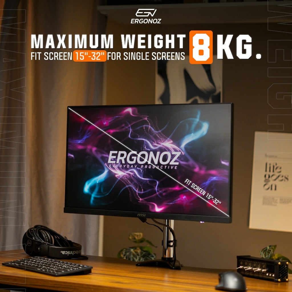 ERGONOZ Metalic Monitor Arm SET 07