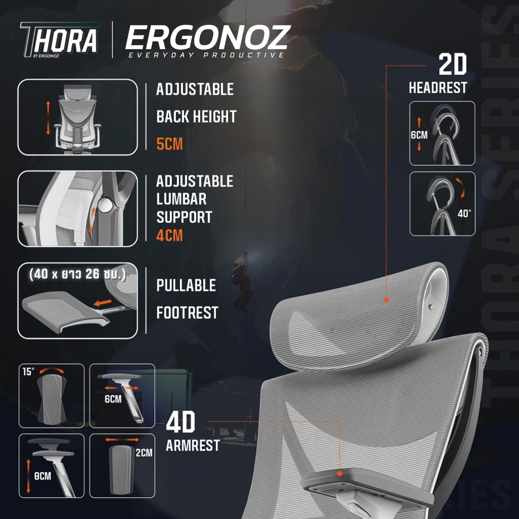 Ergonoz Thora Professional Ergonomic Chair