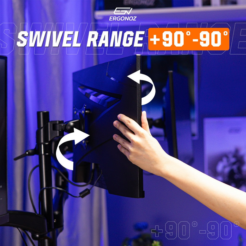 Ergonoz Metalic Triple Extension Monitor Arm