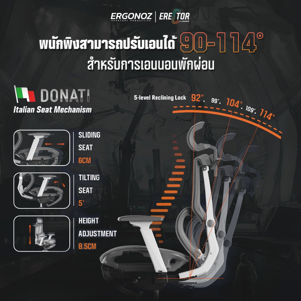 Ergonoz Erector Active Lumbar Ergonomic Chair
