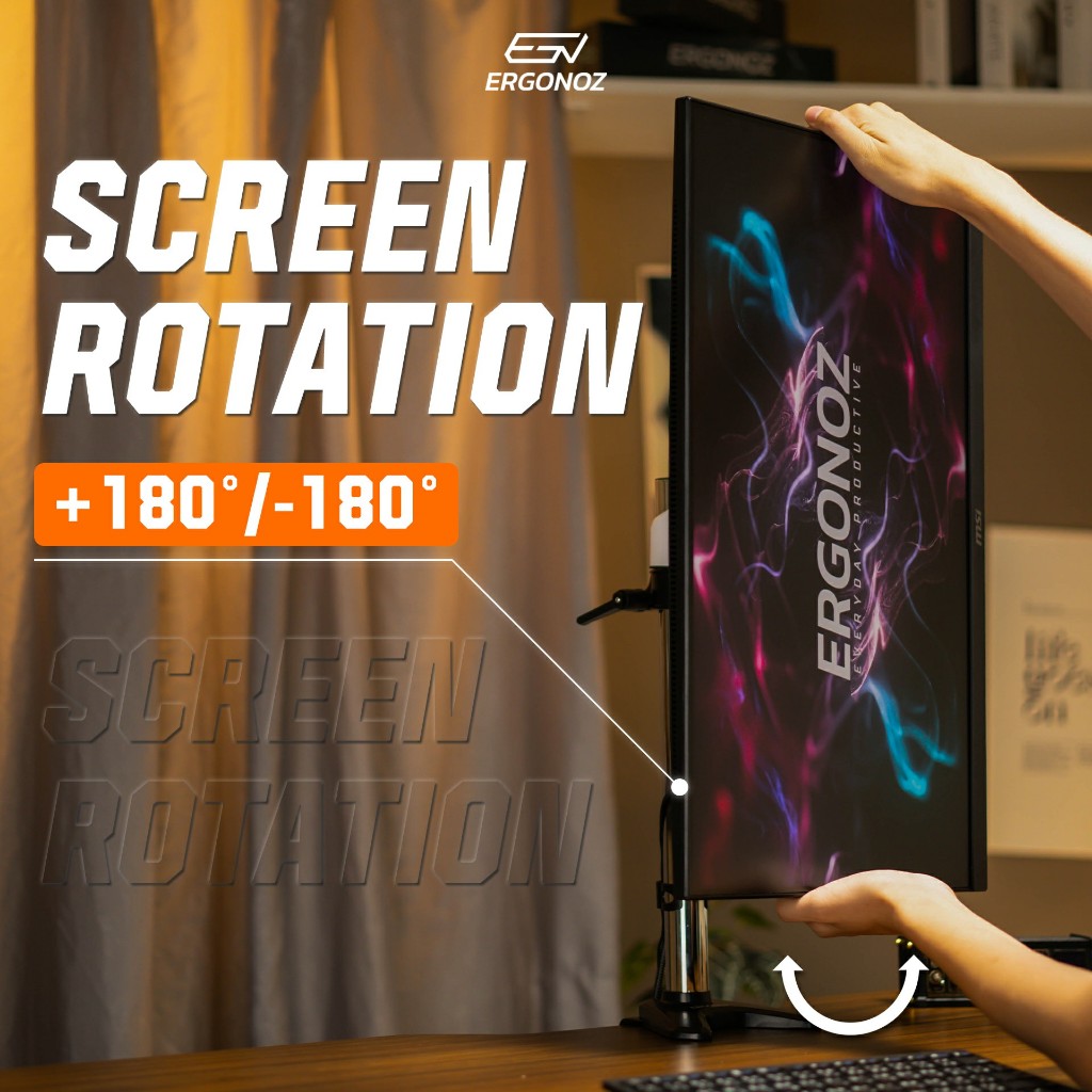 ERGONOZ Metalic Monitor Arm SET 07