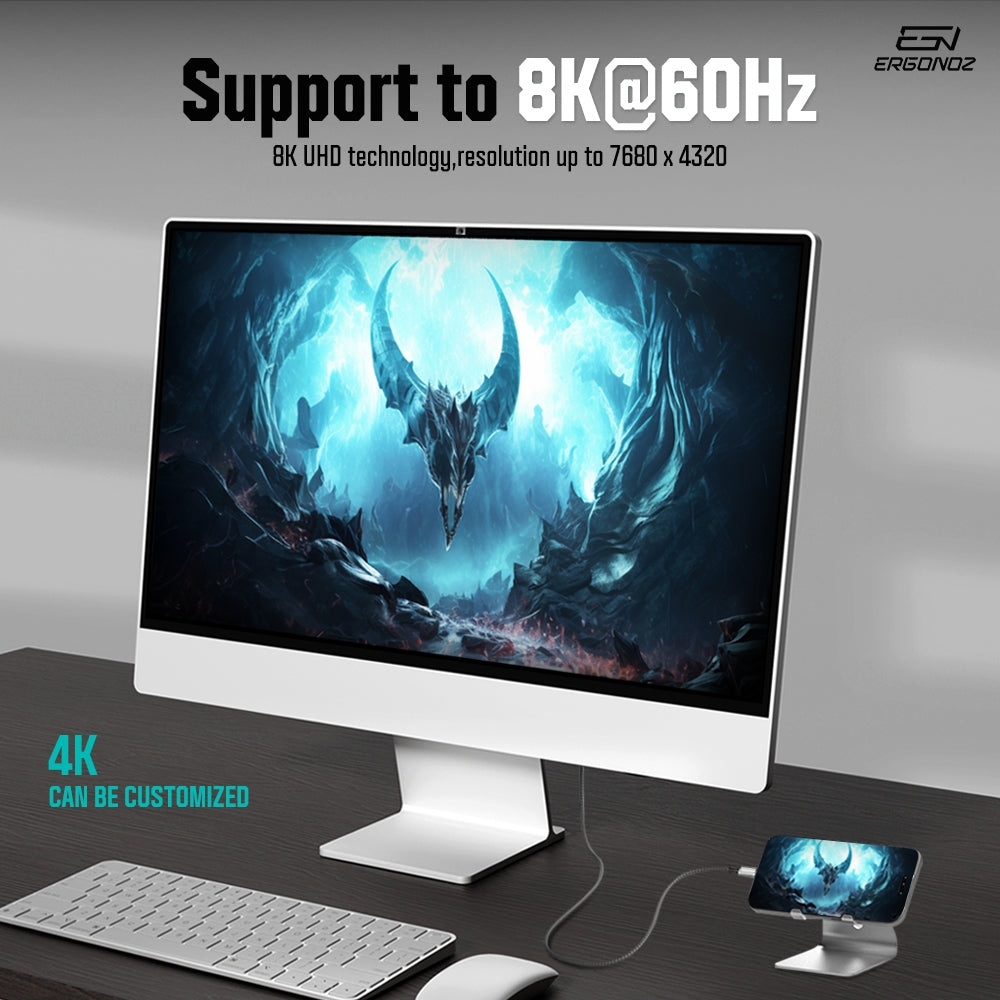 ERGONOZ USB-C to HDMI 8K Cable (2M)