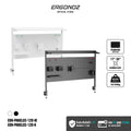 ERGONOZ Organizer Panel 02 with Monitor Mount 120cm Black