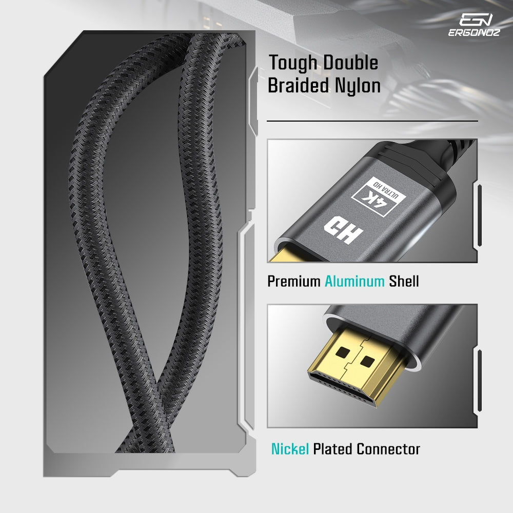 ERGONOZ DisplayPort to HDMI 4K Cable