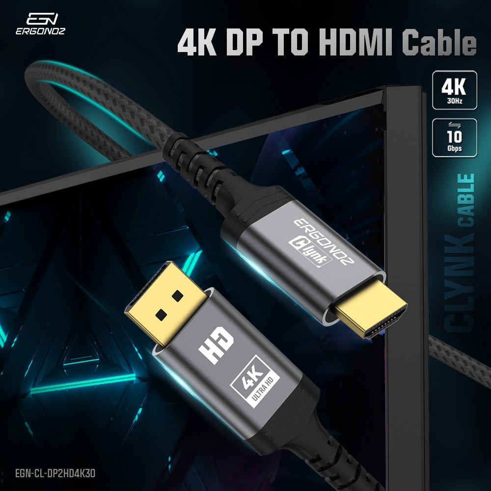 ERGONOZ DisplayPort to HDMI 4K Cable
