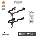 ERGONOZ Metalic D.I.Y. 4-Screen Monitor Stand (Quad Set)