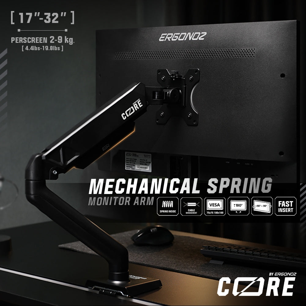 ERGONOZ Core Twin Monitor Arm