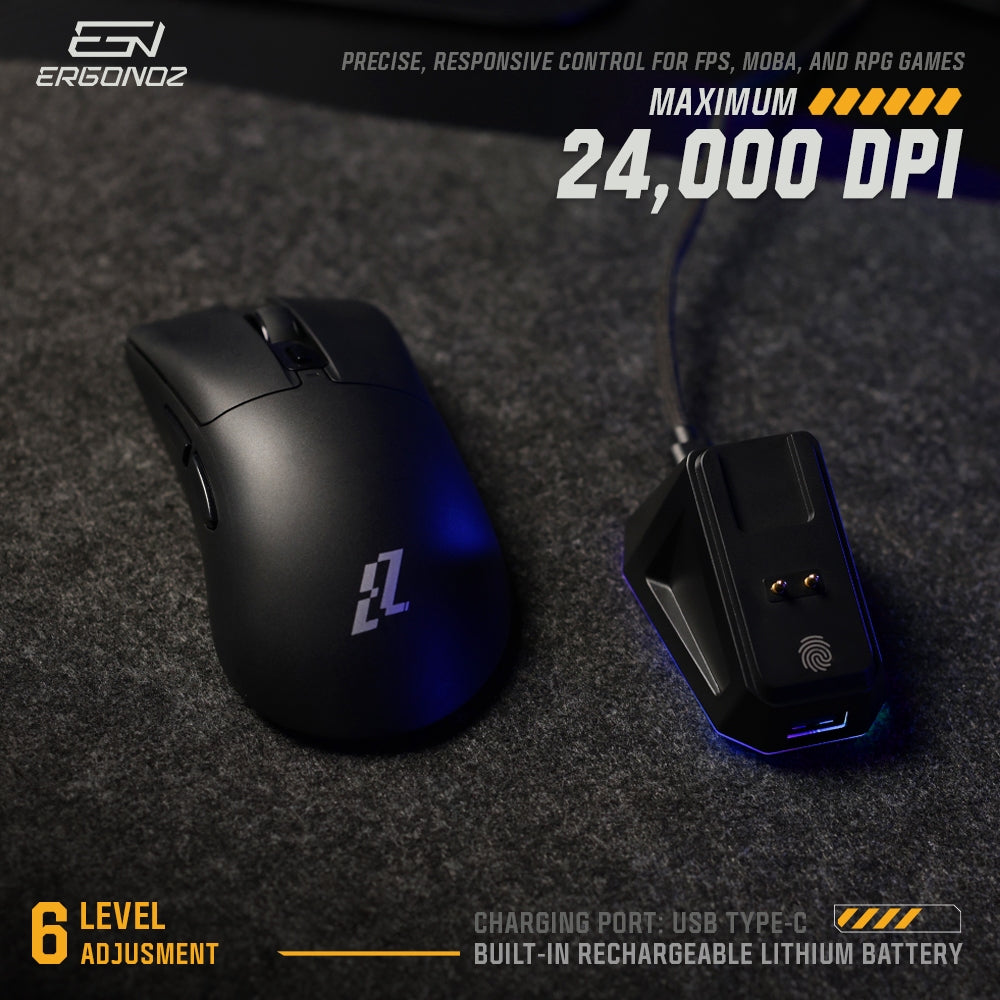 ERGONOZ EZZENTIAL Gaming Mouse VELOZ X Black