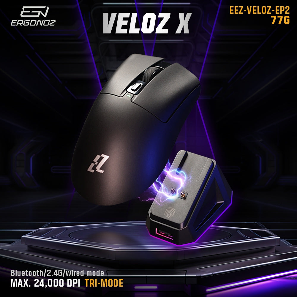 ERGONOZ EZZENTIAL Gaming Mouse VELOZ X Black