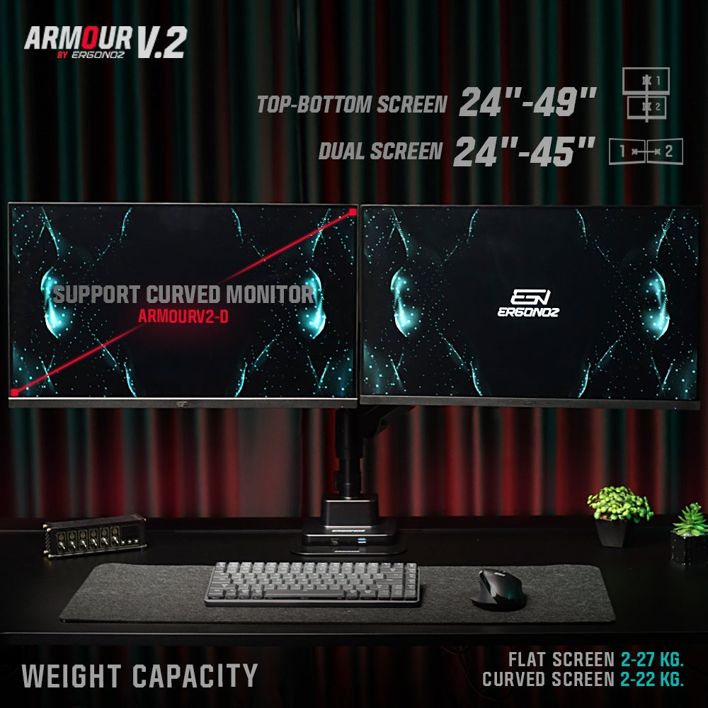 ERGONOZ Armour Single V2 Monitor Arm