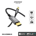 ERGONOZ CLYNK DP to HDMI 8K Cable 2M