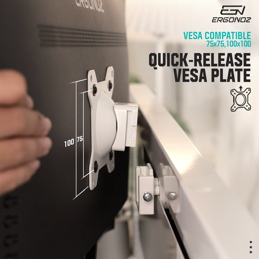 Quick-release VESA plate 75x75 100x100