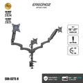 ERGONOZ Metalic Triple Extension Monitor Arm