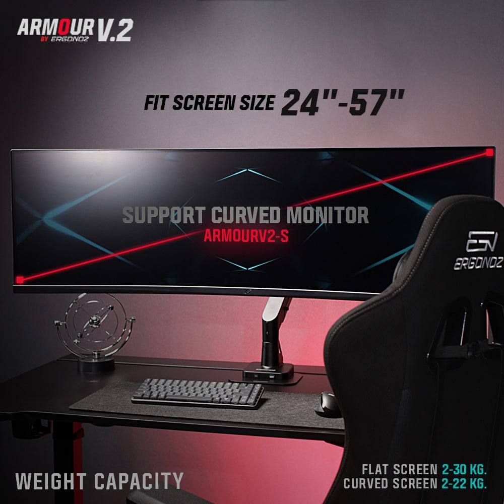 ERGONOZ Armour Twin V2 Monitor Arm