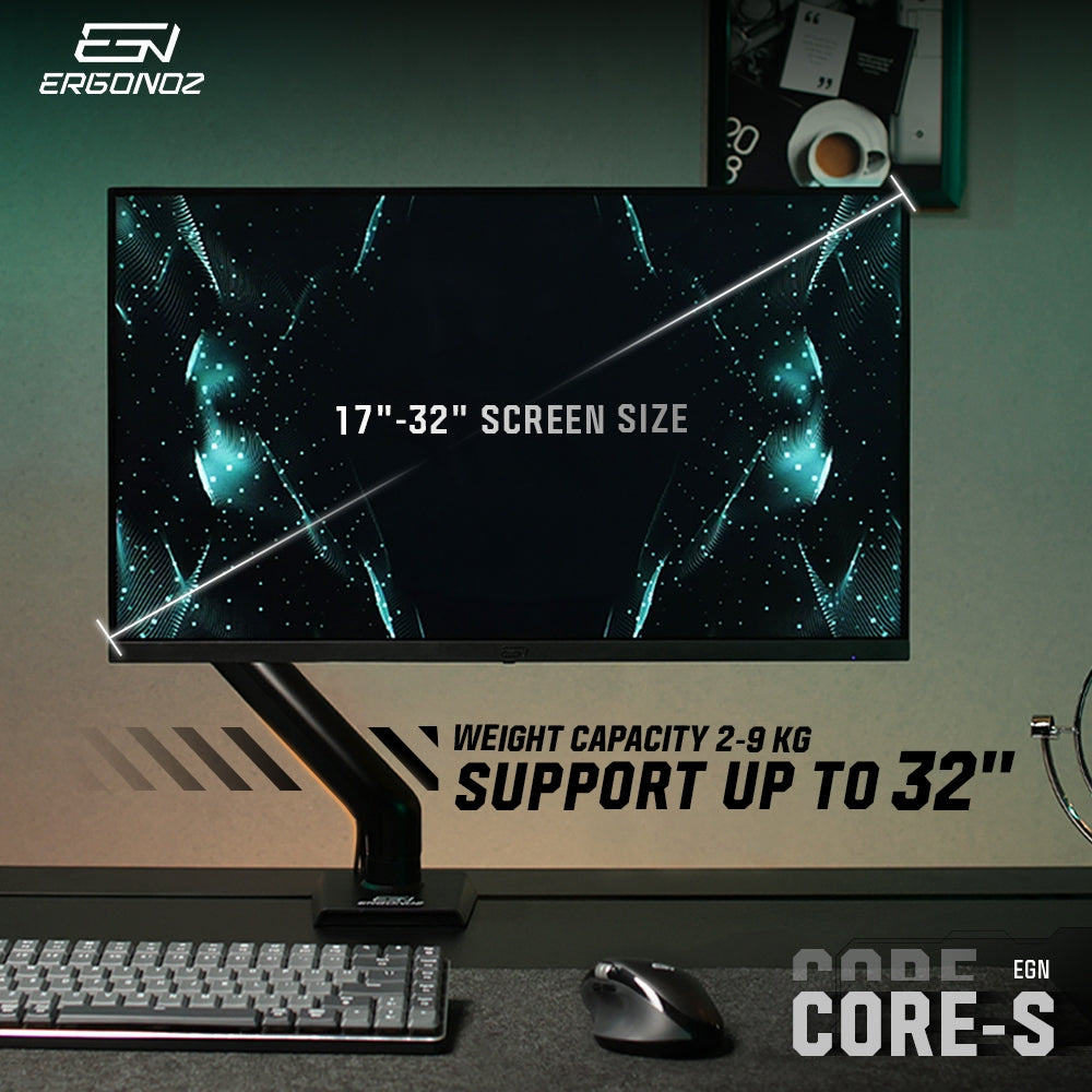 ERGONOZ Core Single Monitor Arm