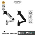 ERGONOZ Wall Mount Monitor Arm — Gas Spring (1 Screen)