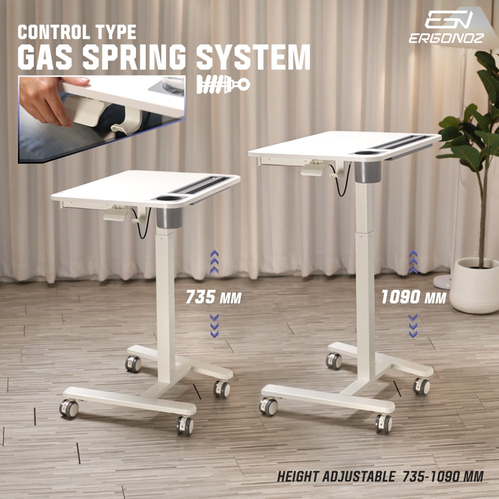 ERGONOZ Multi-Purpose Mobile Desk with Stand & Drawer