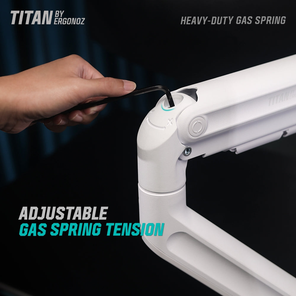 Ergonoz TITAN Single Heavy Duty Spring Monitor Arm