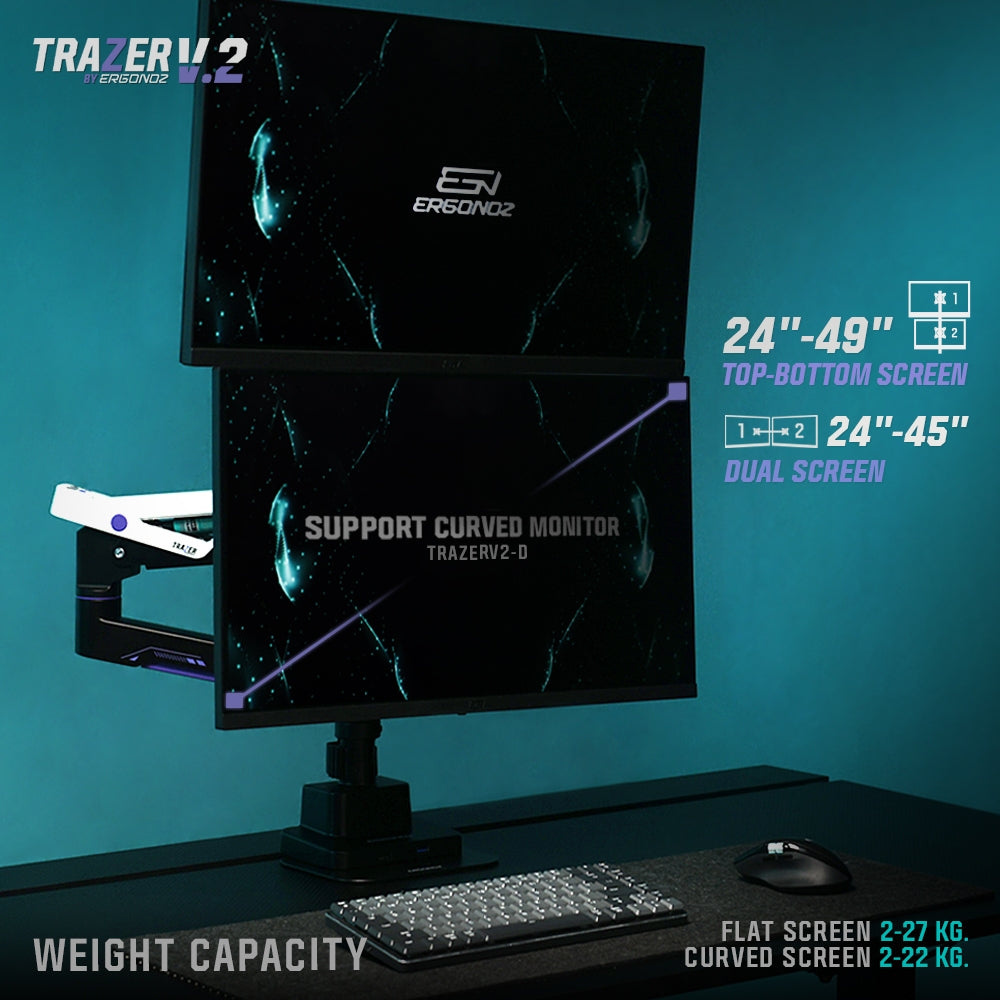 ERGONOZ Trazer Single V2 Monitor Arm