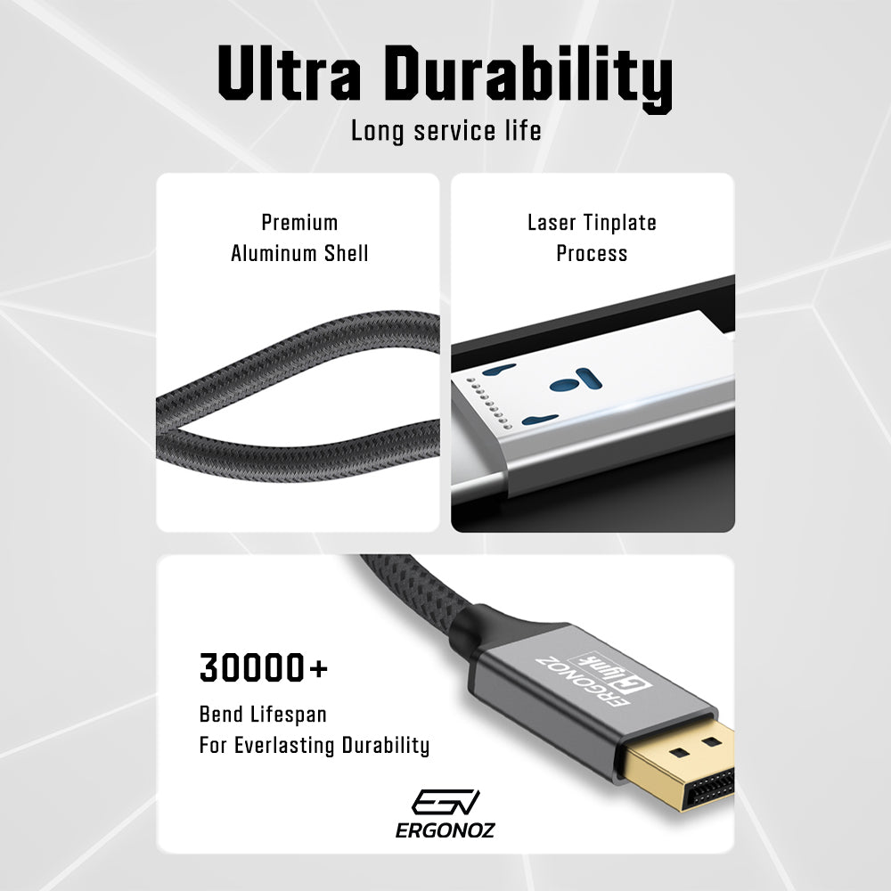 ERGONOZ DisplayPort 1.4 Cable