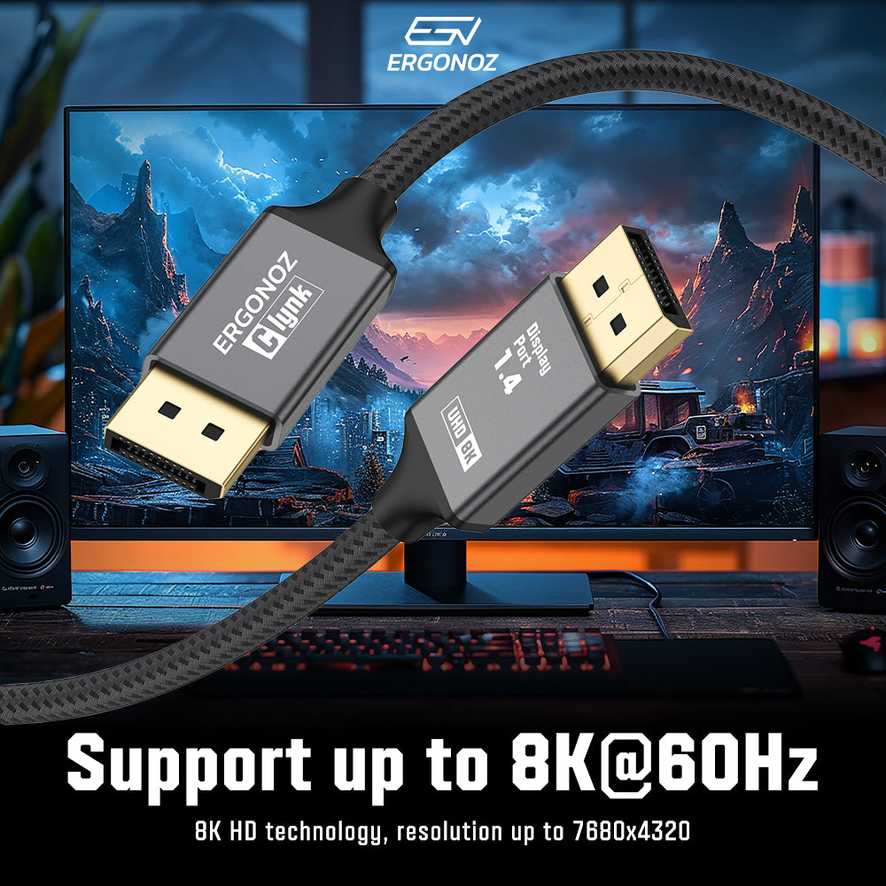 ERGONOZ DisplayPort 1.4 Cable