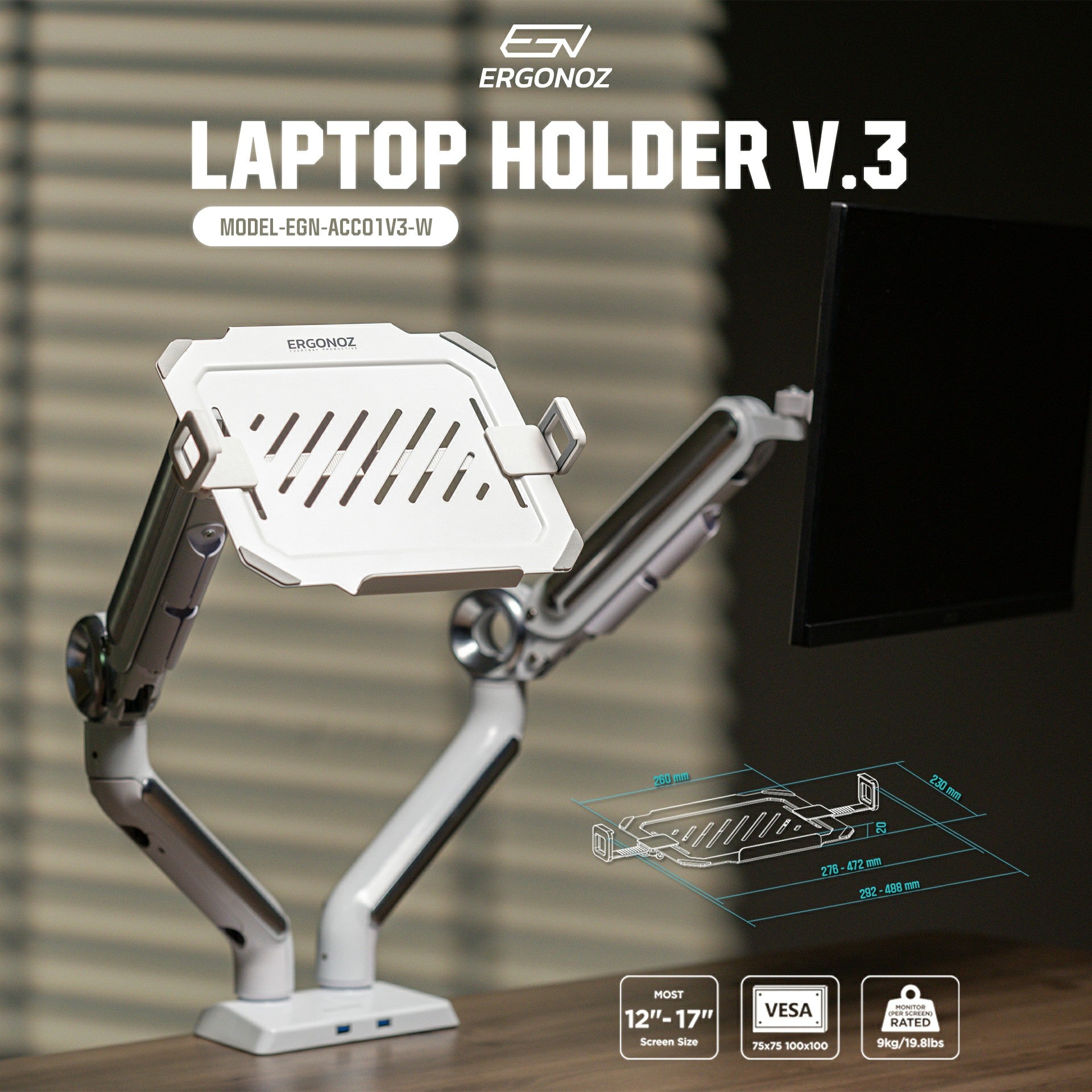 ERGONOZ Laptop Holder V.3