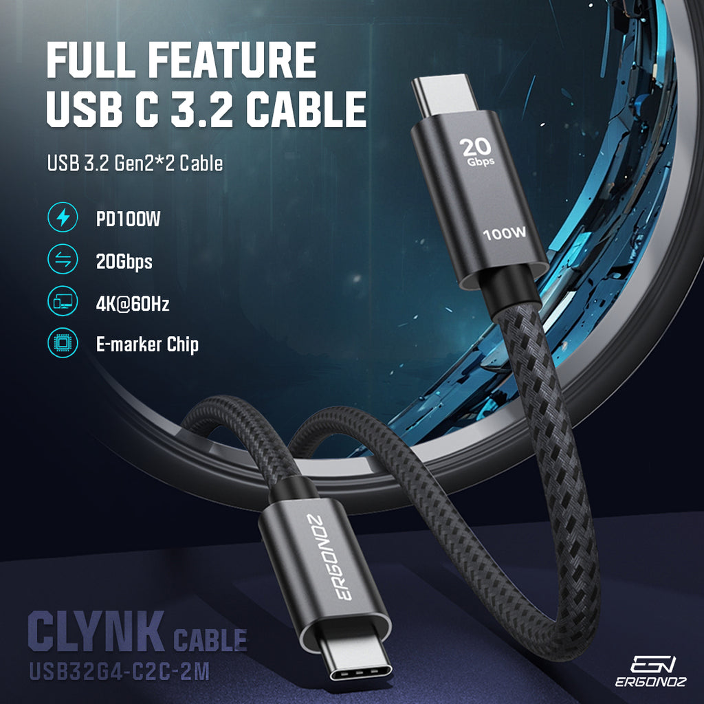 ERGONOZ USB-C 3.2 Gen4 Cable (2M)