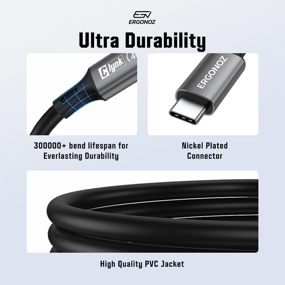 ERGONOZ USB4 Thunderbolt Cable (1.8M)