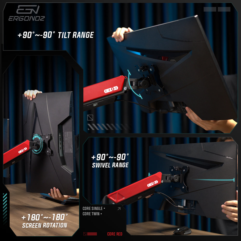 ERGONOZ Core Single Monitor Arm