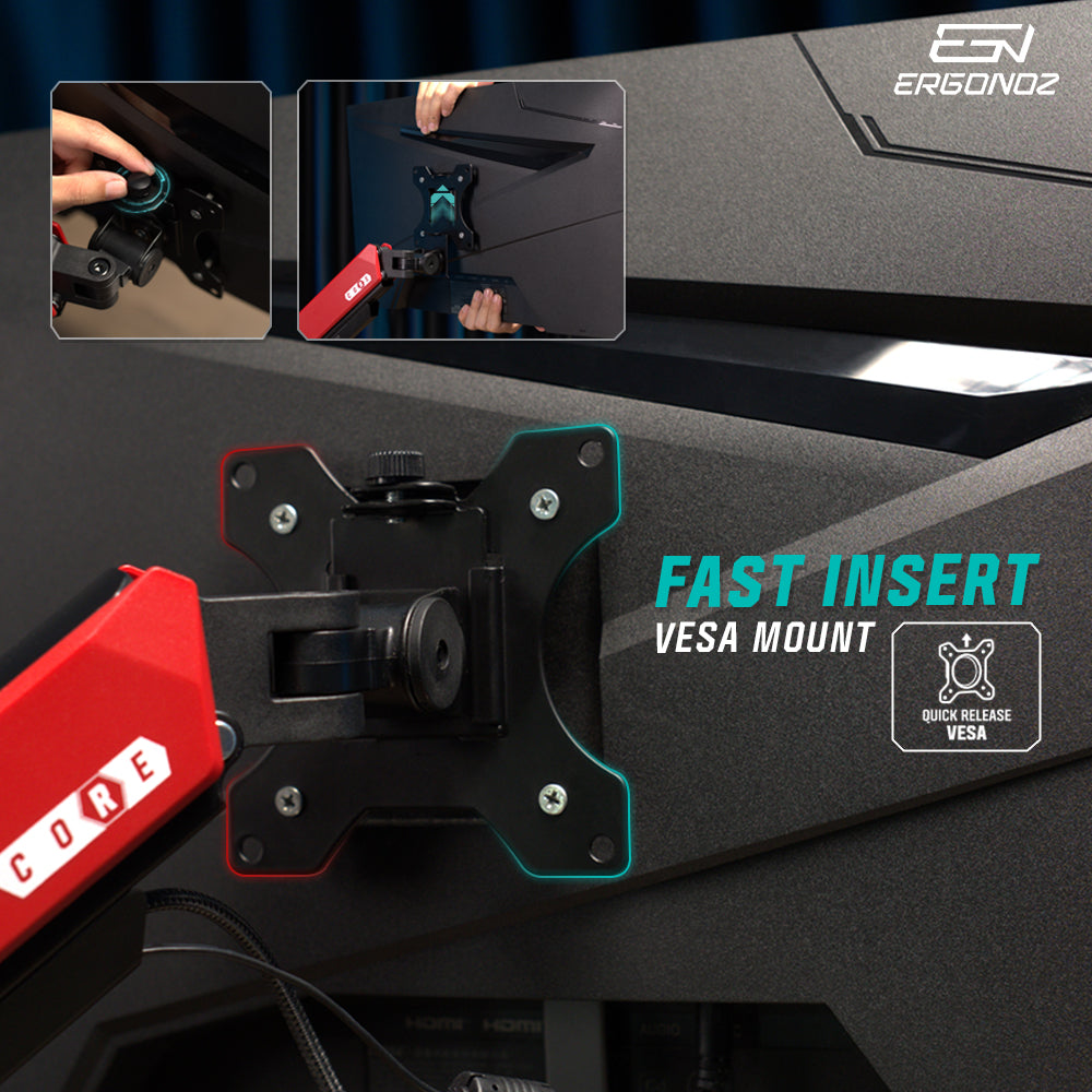 ERGONOZ Core Single Monitor Arm